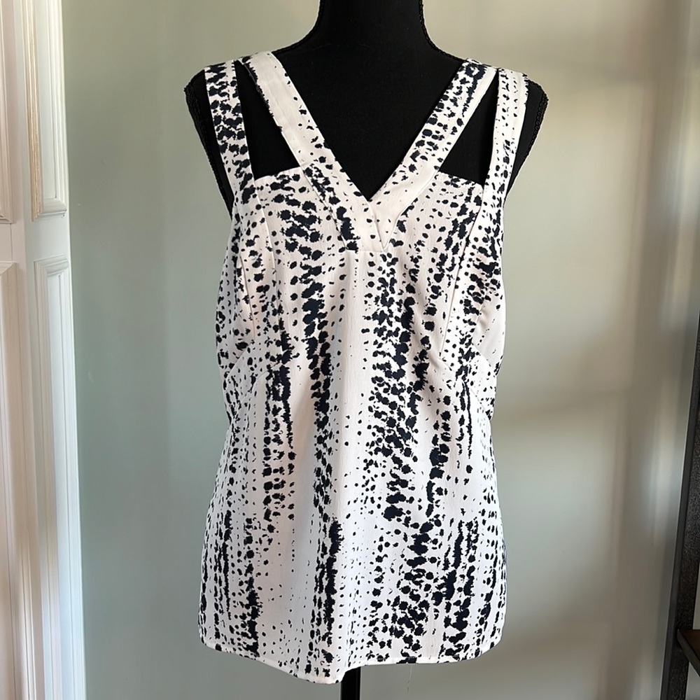 Cooper and Ella Navy and White top